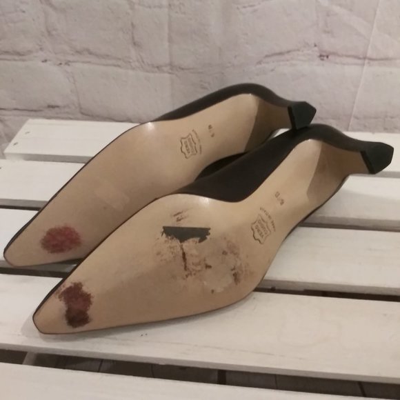 Bottega Venetta Leather Pumps Sz 6B Pointed Toe - Picture 8 of 8